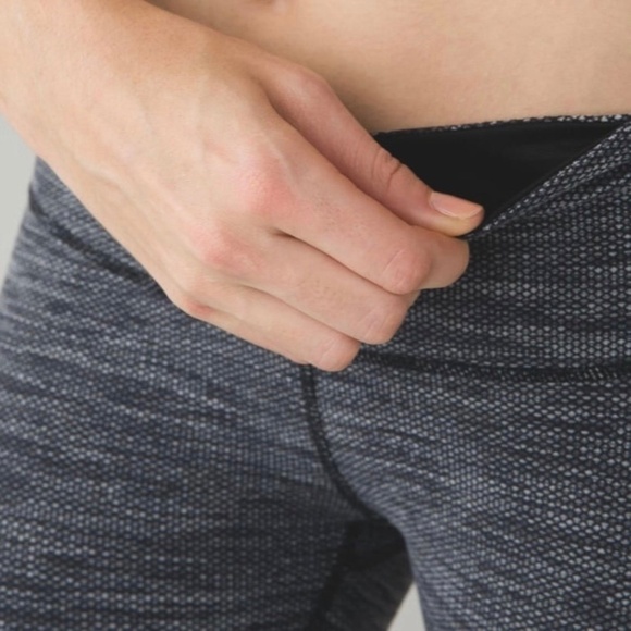 Lululemon Wunder Under Pant III Diamond Jacquard Space Dye Black Slate - Picture 5 of 10